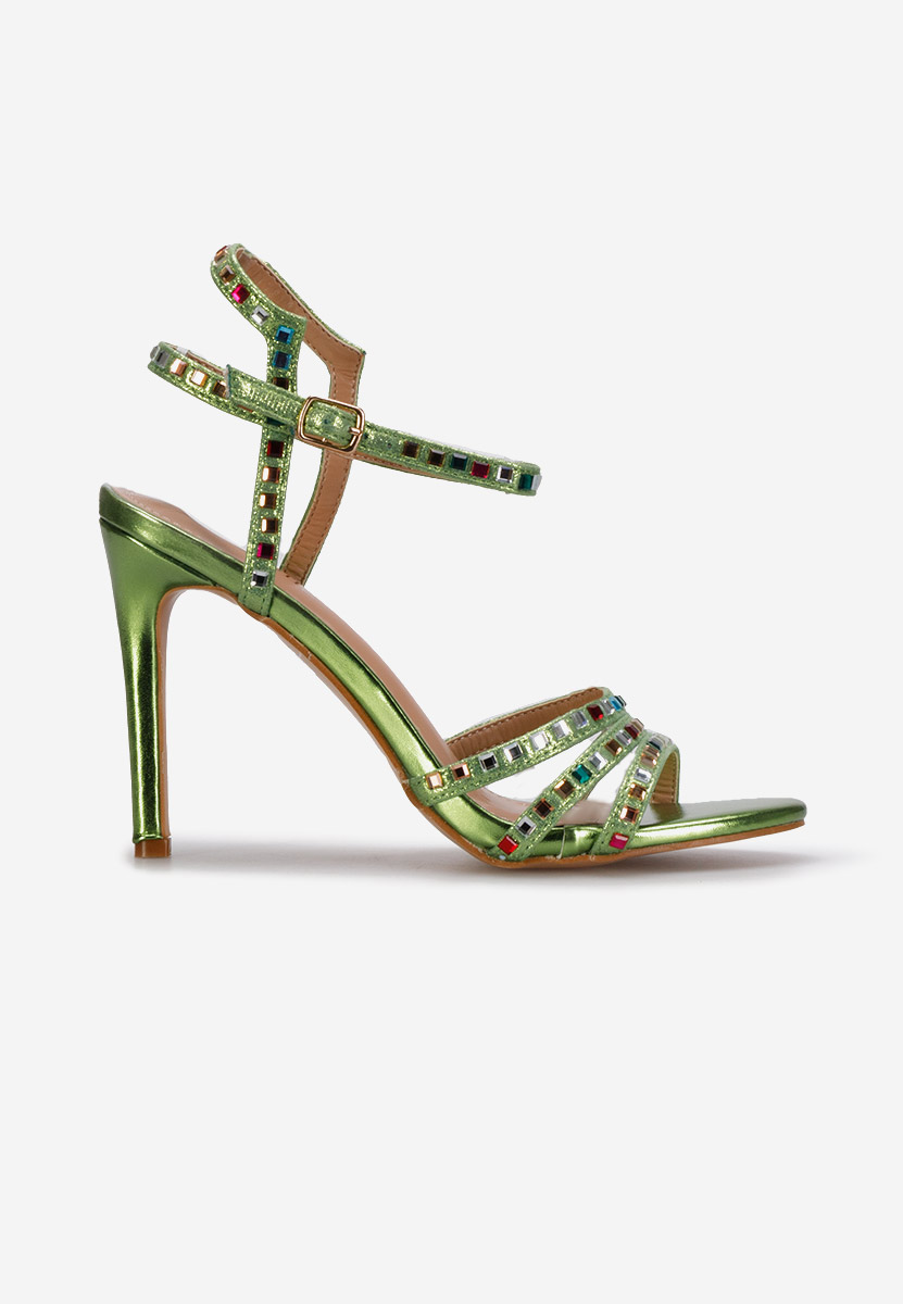 Zelené sandály do špičky Dezma