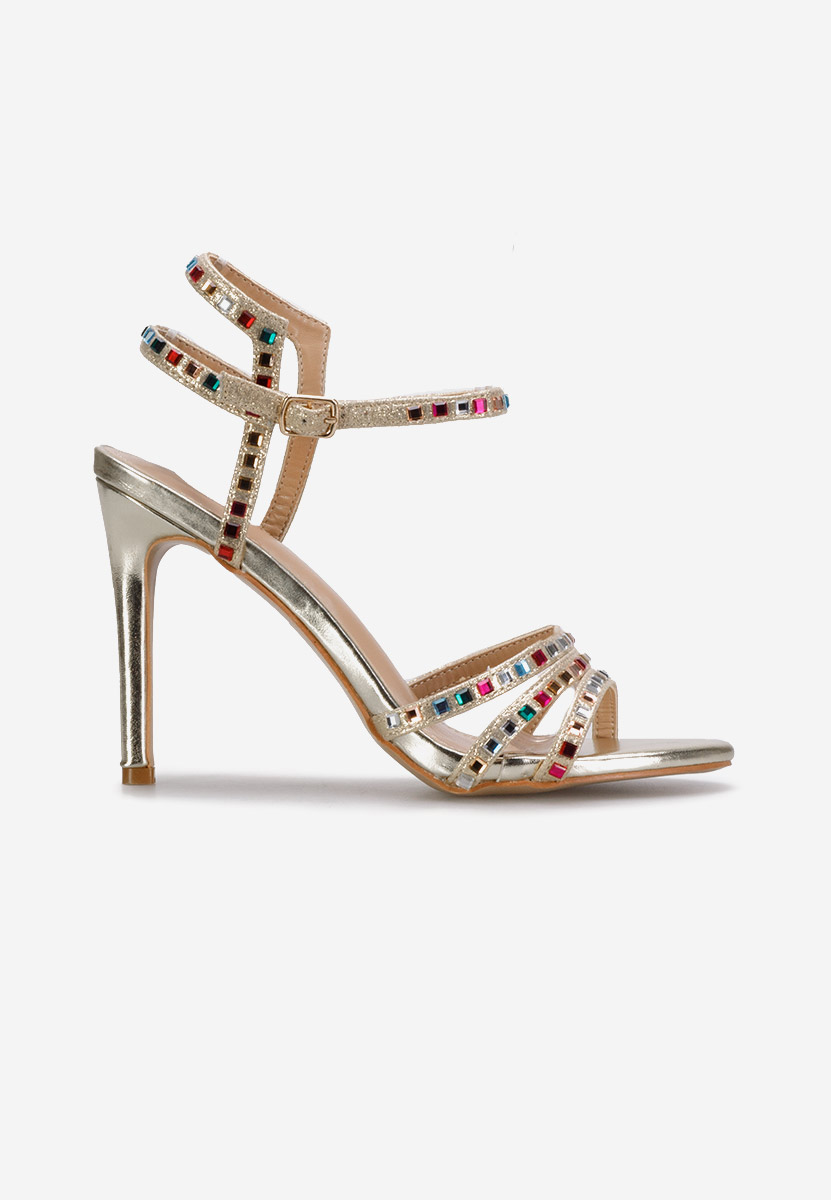 Zlaté sandály do špičky Dezma