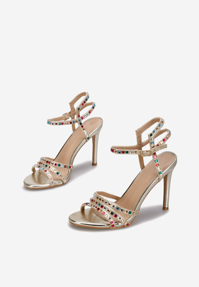 Zlaté sandály do špičky Dezma