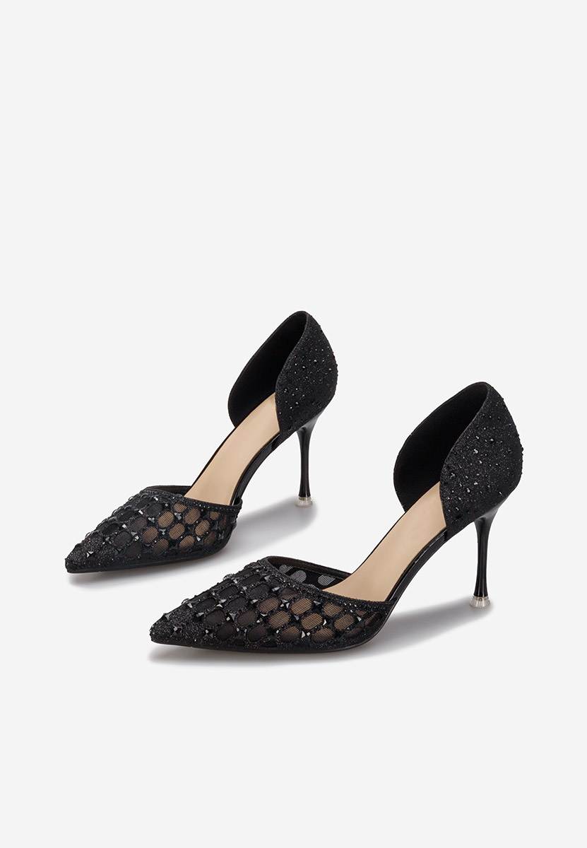 Černé elegantné lodičky Lorita