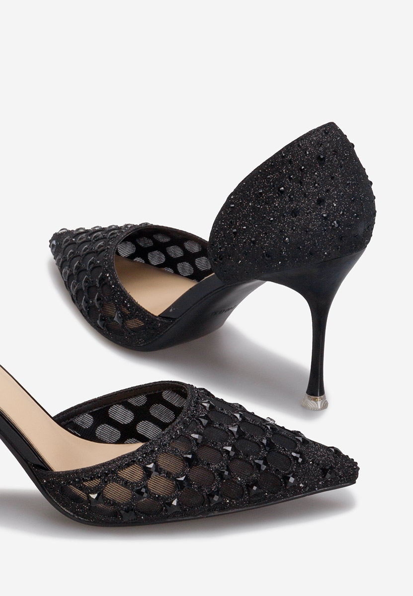 Černé elegantné lodičky Lorita