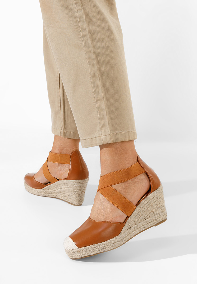 Camelové sandály espadrilky Rosaria