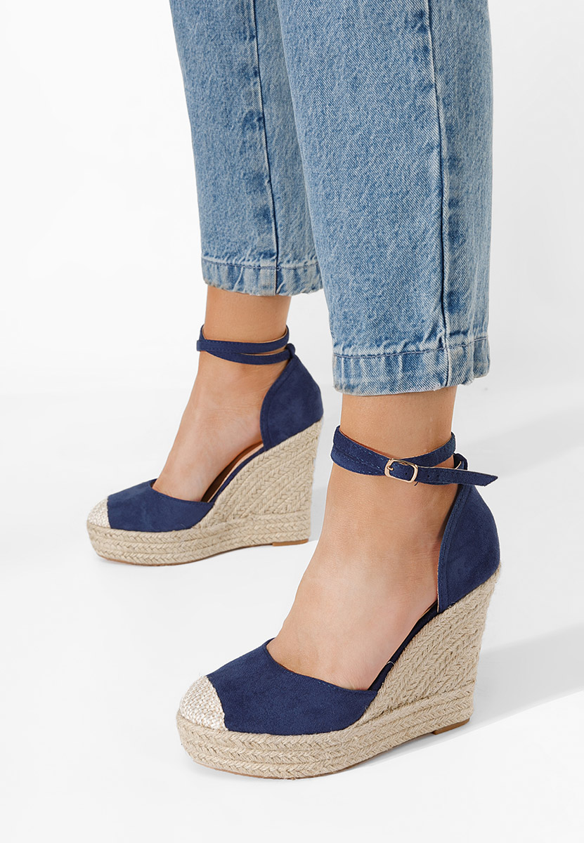 Modré sandály espadrilky Saniza