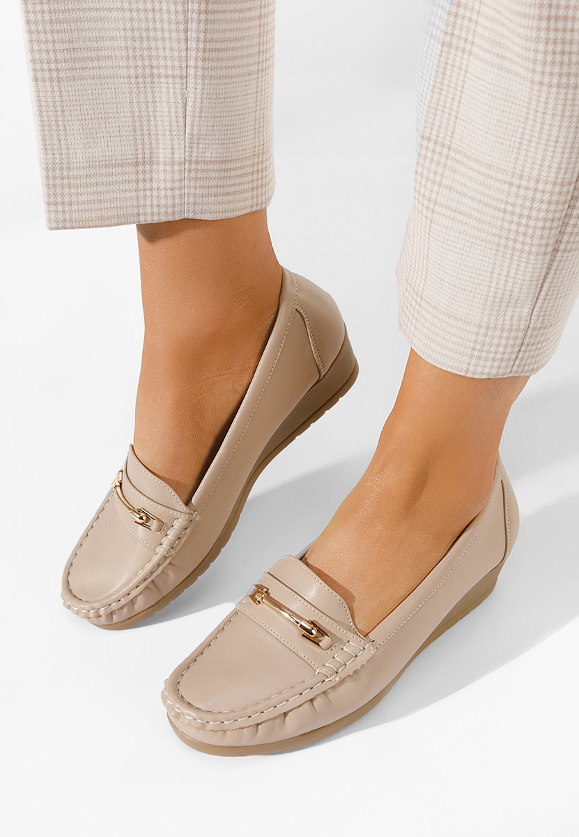 Béžové dámské mokasíny Norasea