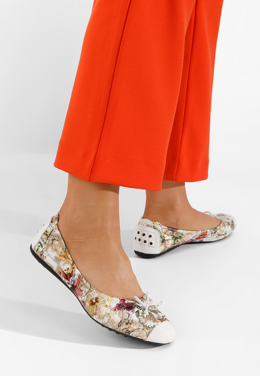 Bílé dámské baleríny Doriya V2