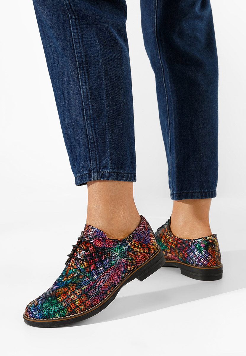 Viacfarebné kožené derby dámske Otivera V14