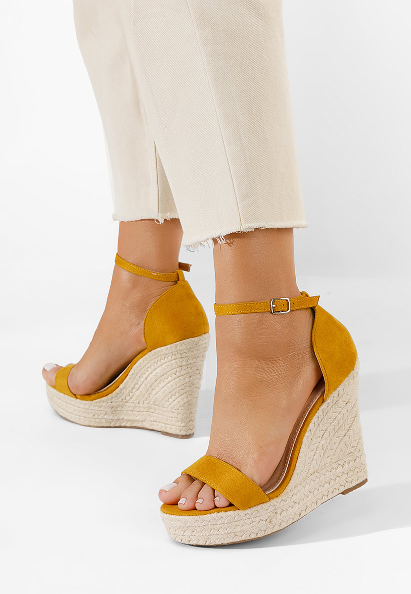 Žlutá sandály espadrilky Dajana