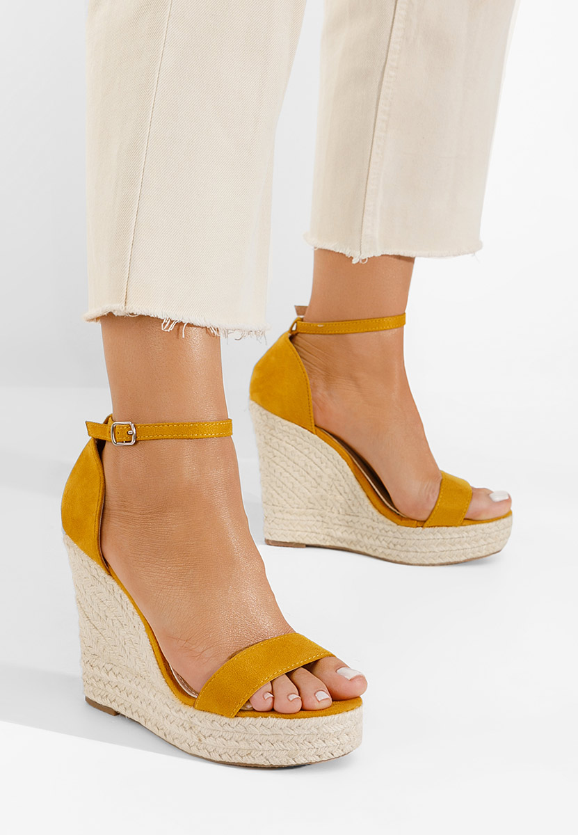 Žlutá sandály espadrilky Dajana