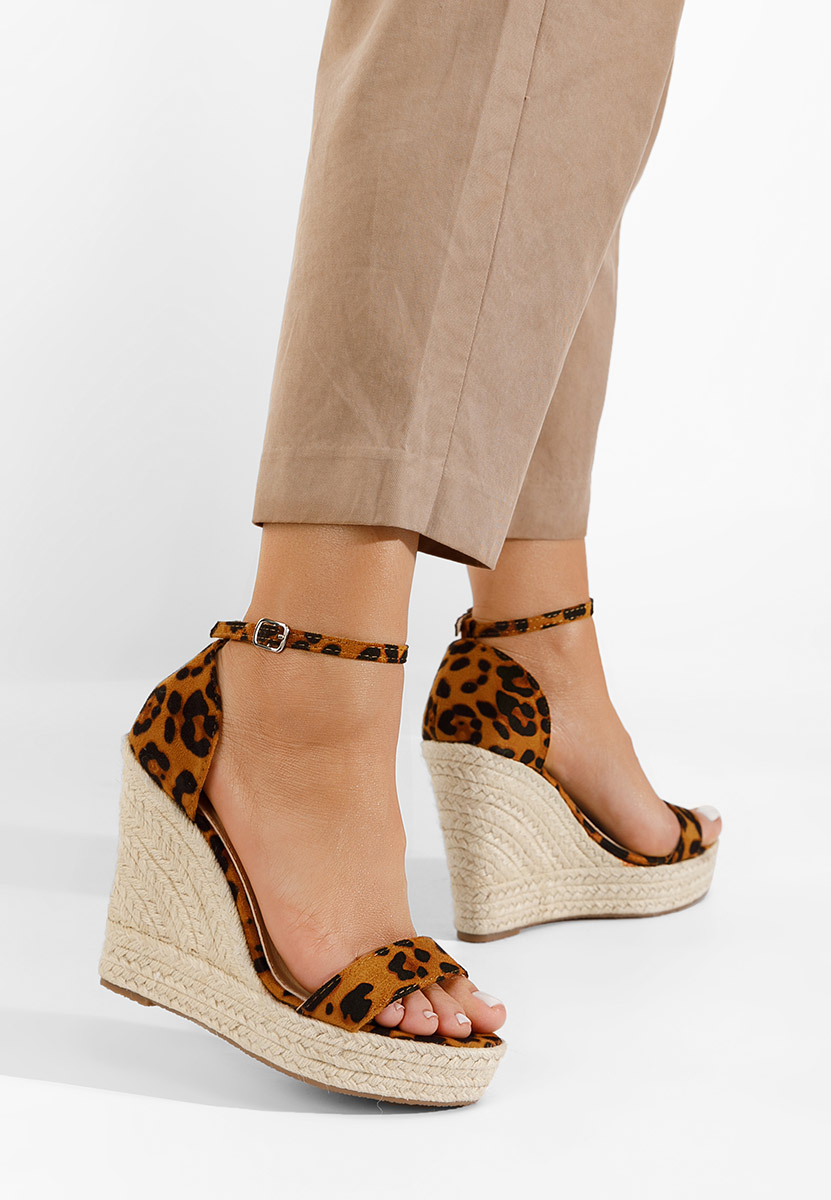 Hnedé sandály espadrilky Dajana