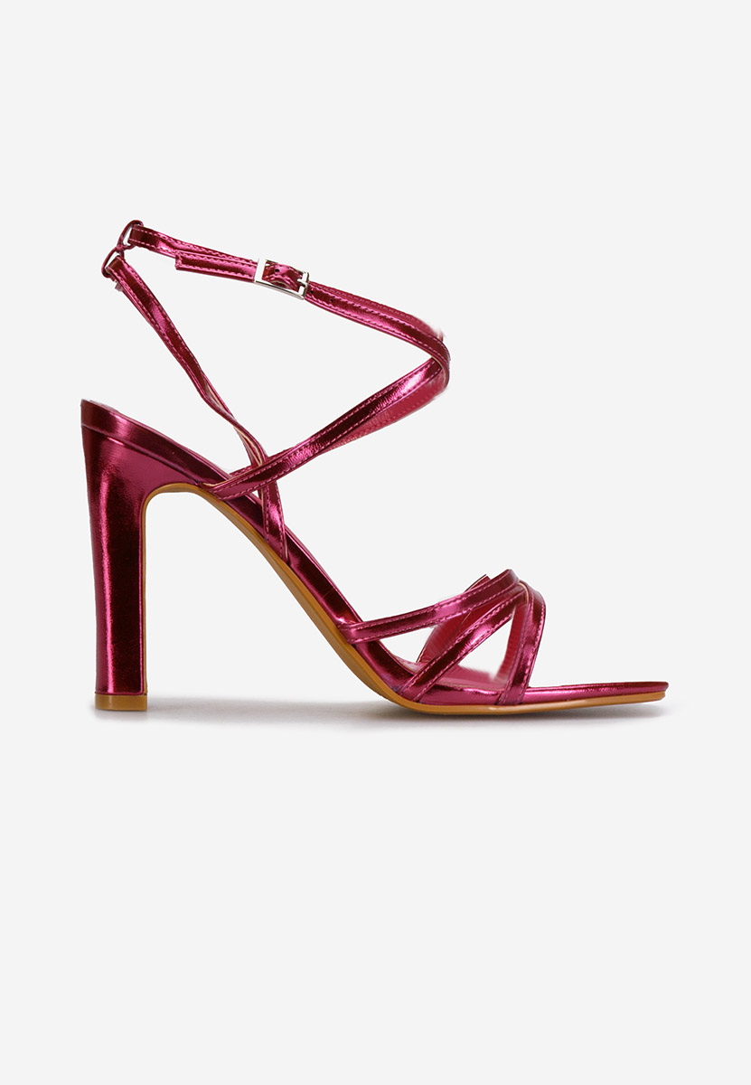 Fuchsiové sandály na podpatku Ayleen