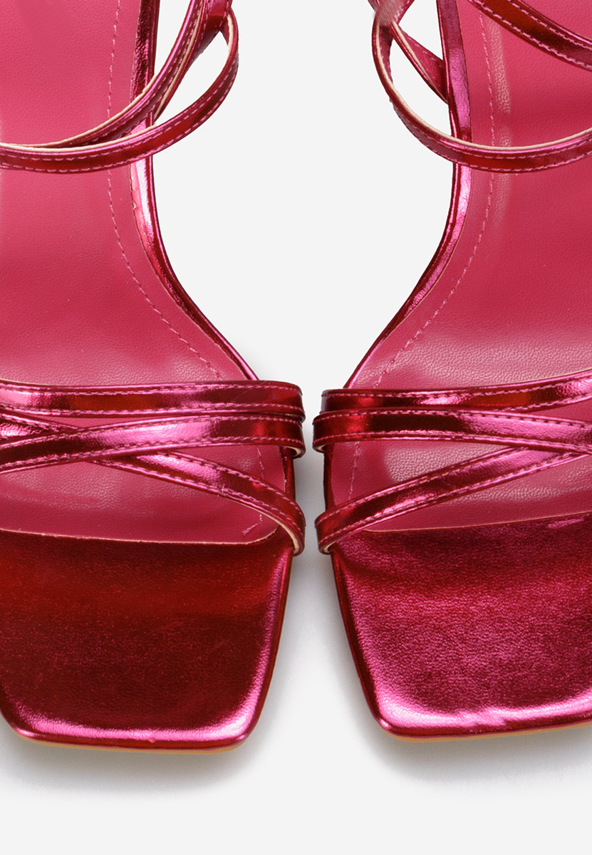 Fuchsiové sandály na podpatku Ayleen