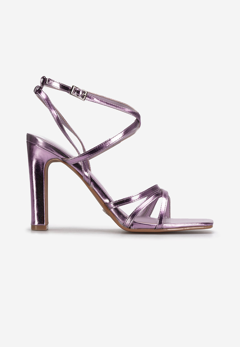 Fialové sandály na podpatku Ayleen