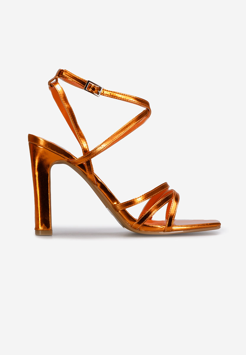 Oranžové sandály na podpatku Ayleen