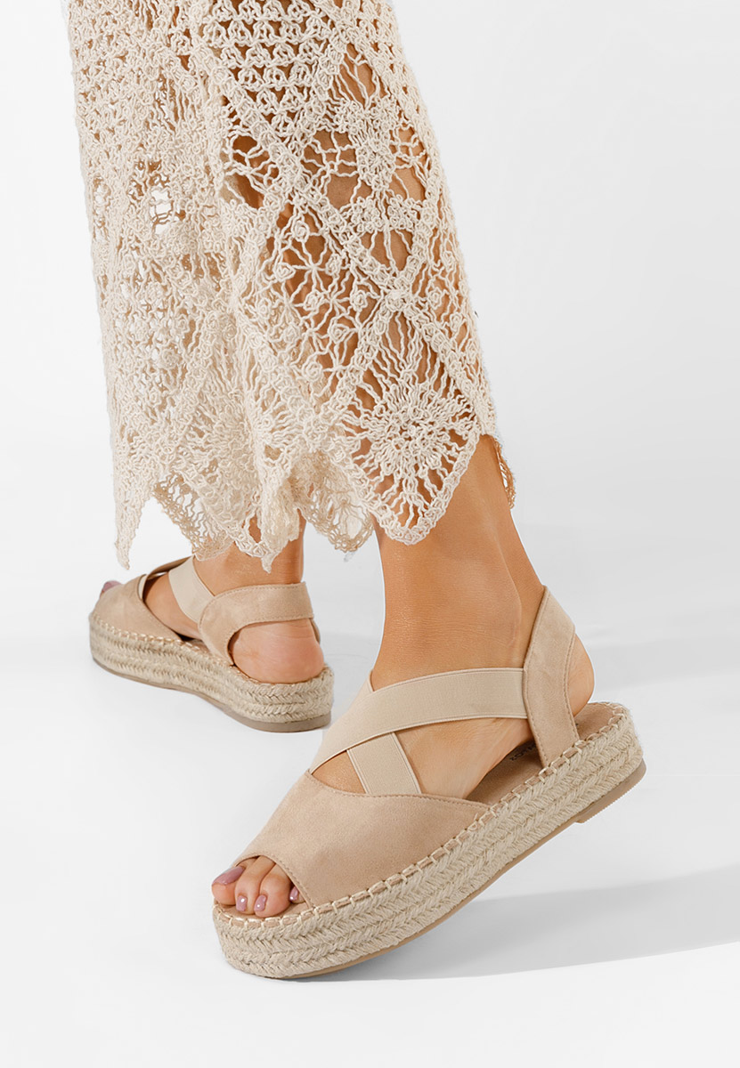 Béžové sandály espadrilky Nola