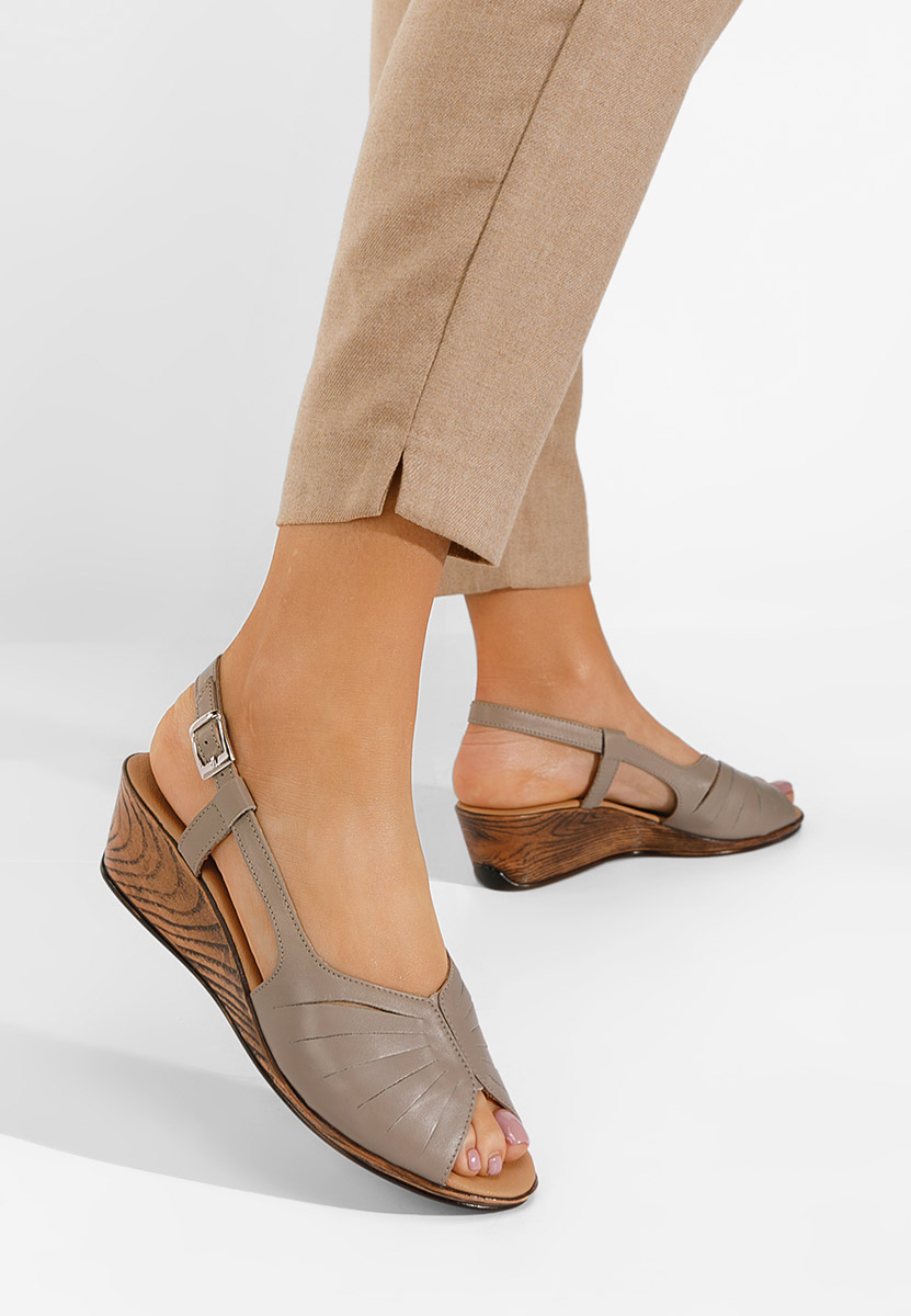 Khaki ortopedické sandály dámské Lovara