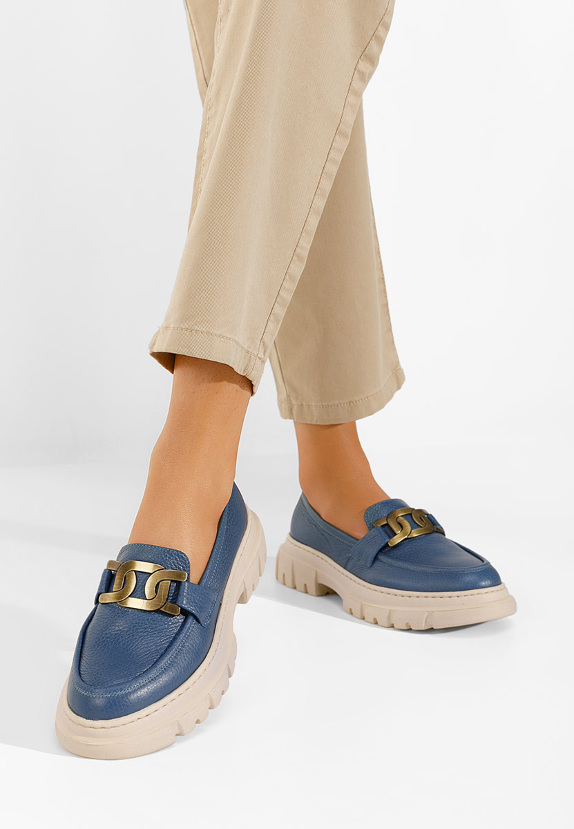 Tmavě modré mokasíny dámské kožené Haza V3 Tmavě modré mokasíny dámské kožené Haza V3