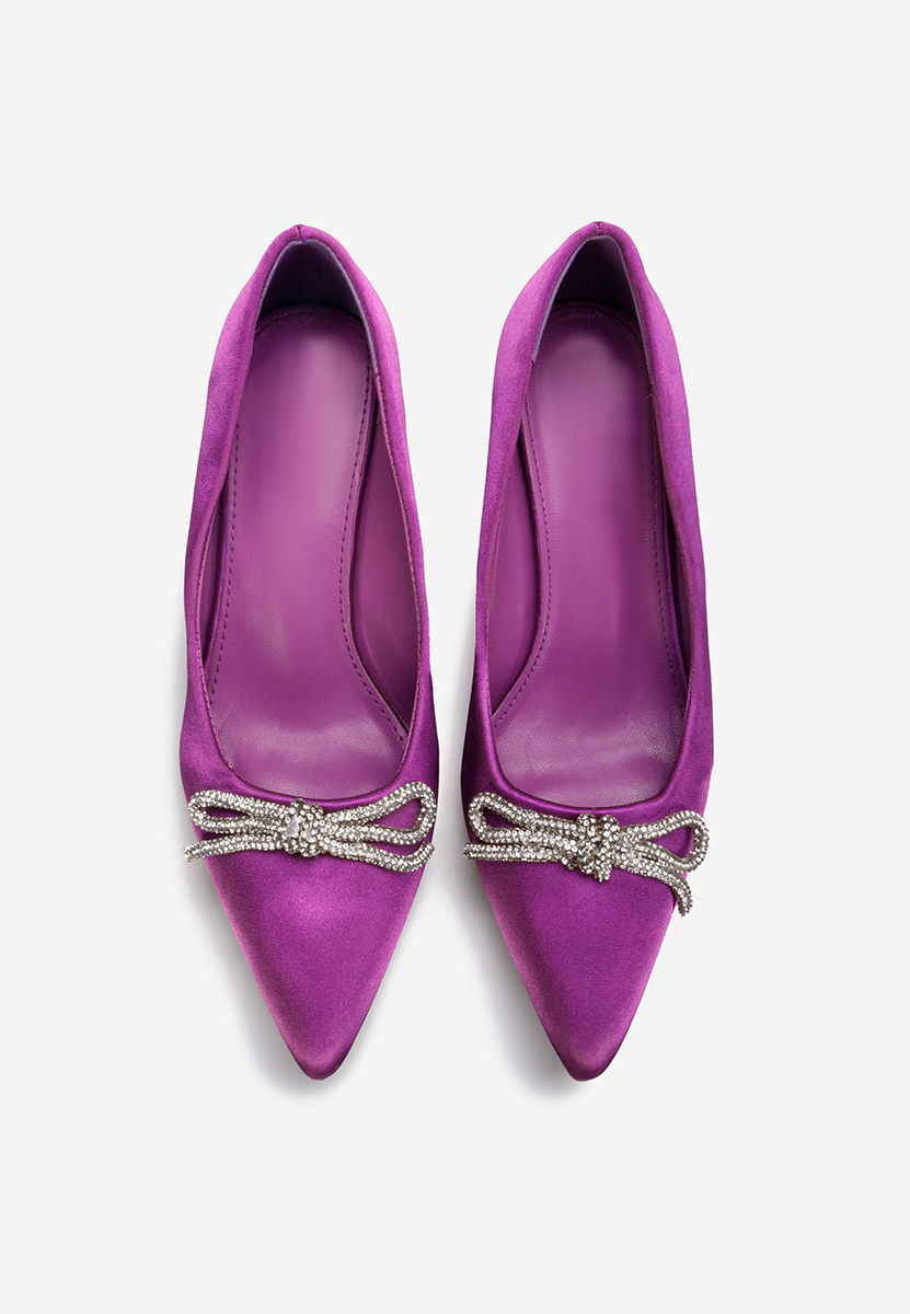 Fialové lodičky na hrubém podpatku Abigale