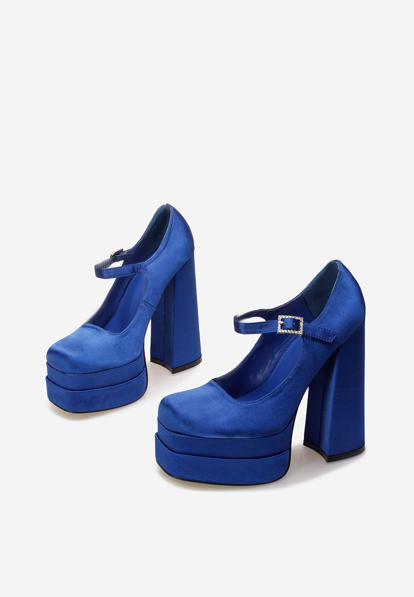 Modré lodičky s platformou Tixe