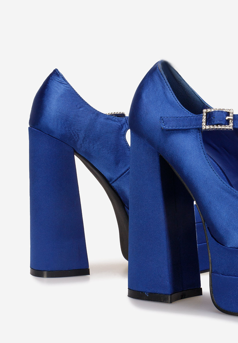 Modré lodičky s platformou Tixe