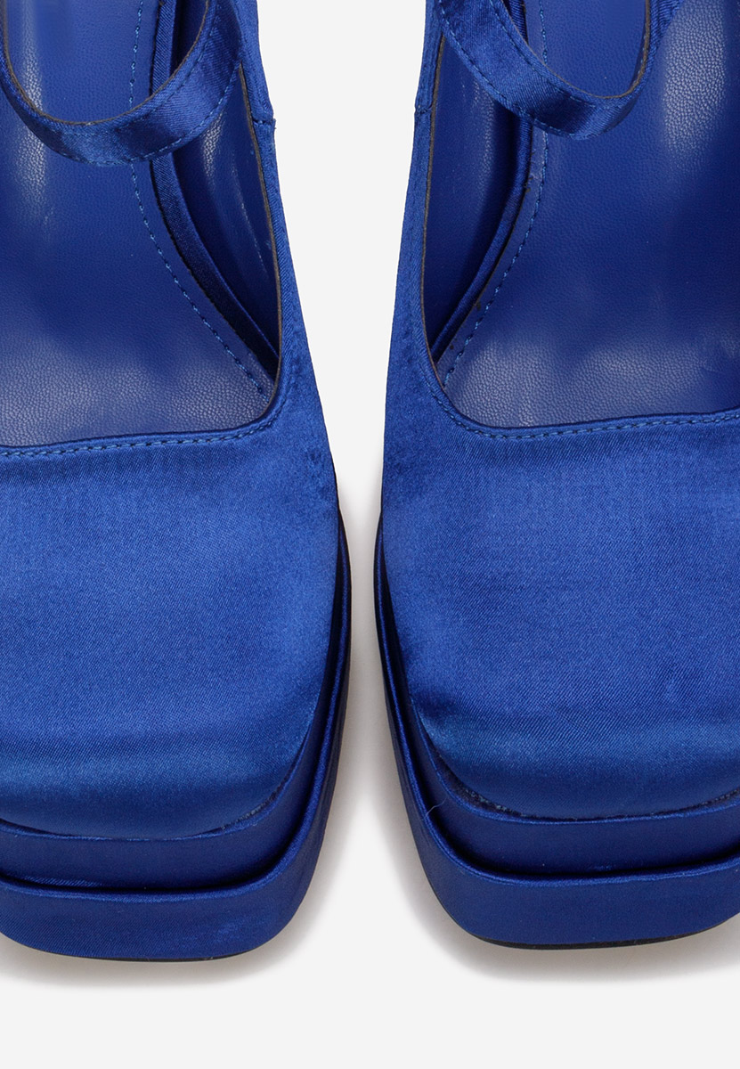 Modré lodičky s platformou Tixe