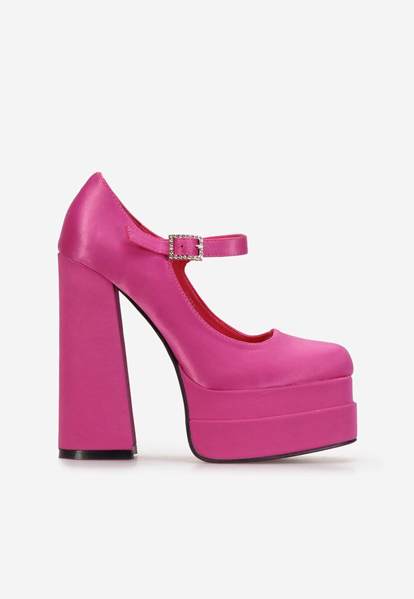 Fuchsiové lodičky s platformou Tixe