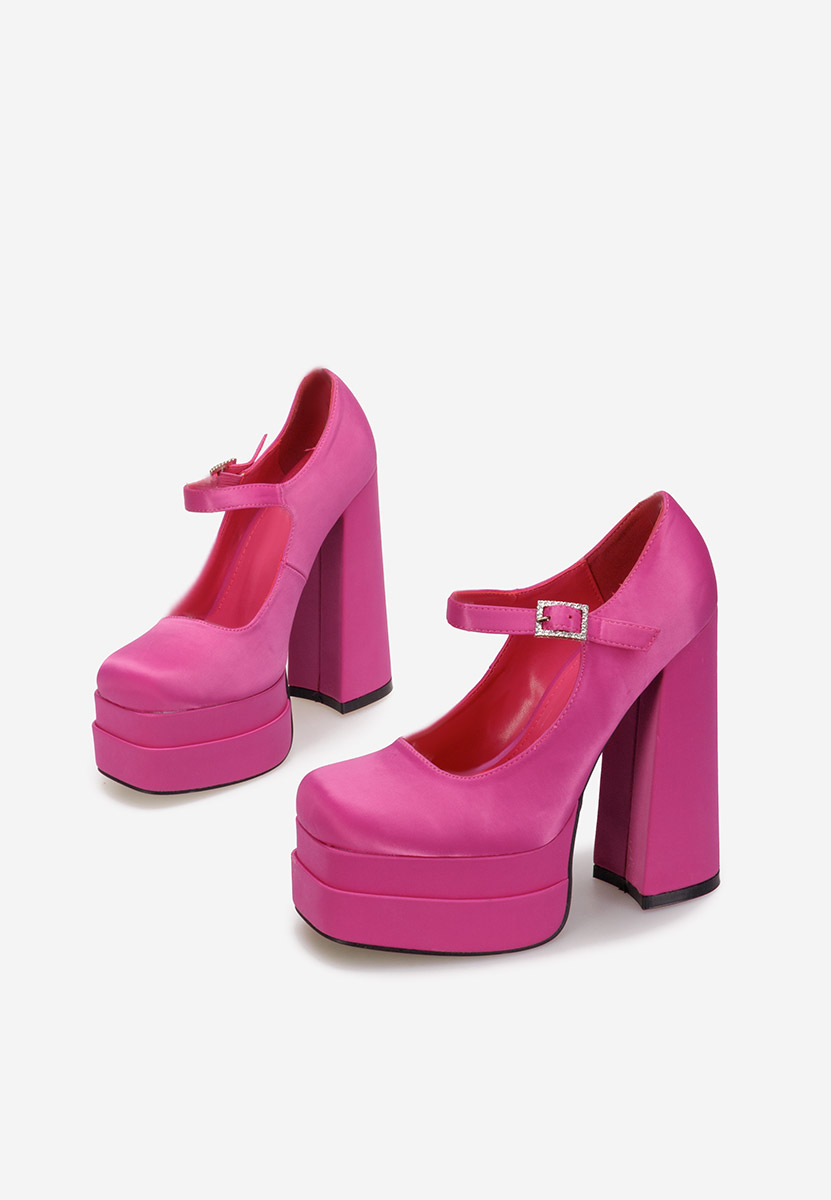 Fuchsiové lodičky s platformou Tixe