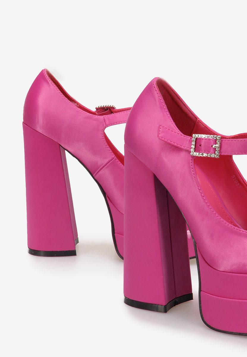 Fuchsiové lodičky s platformou Tixe