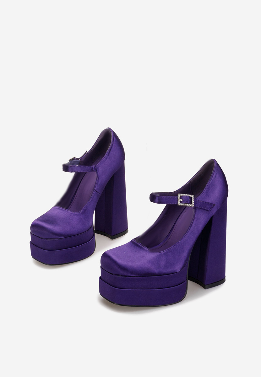 Fialové lodičky s platformou Tixe