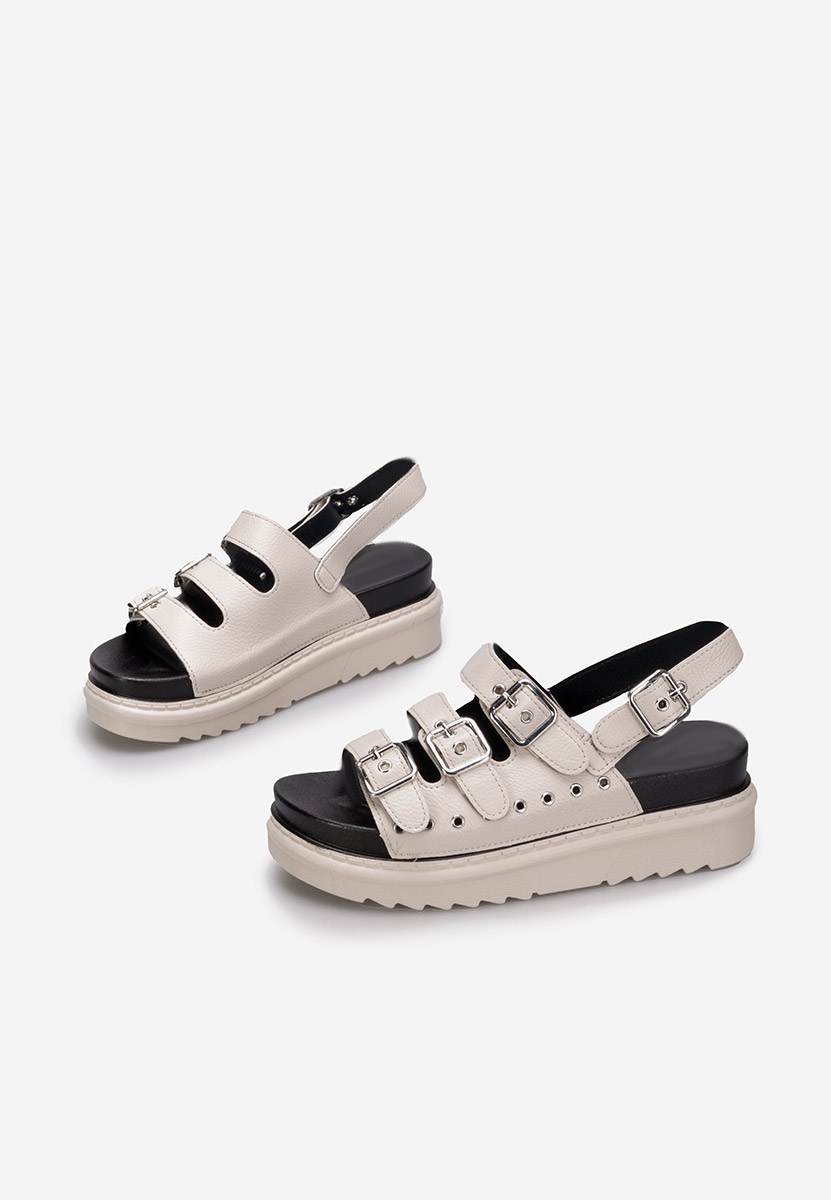 Béžové sandály na platformě Edena