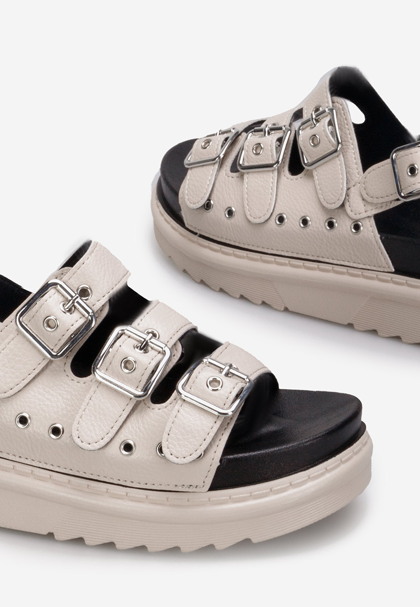 Béžové sandály na platformě Edena