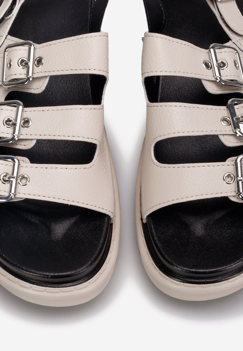 Béžové sandály na platformě Edena