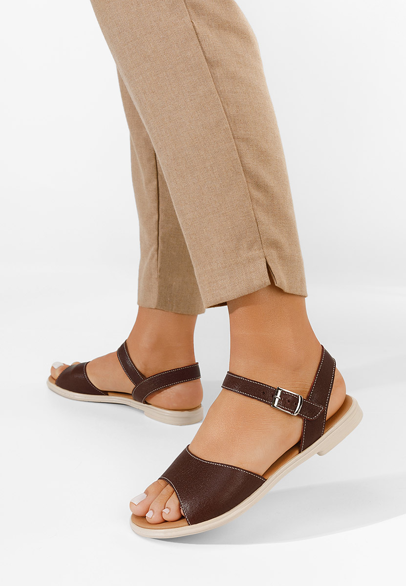 Bordové sandály bez podpatku Viadana