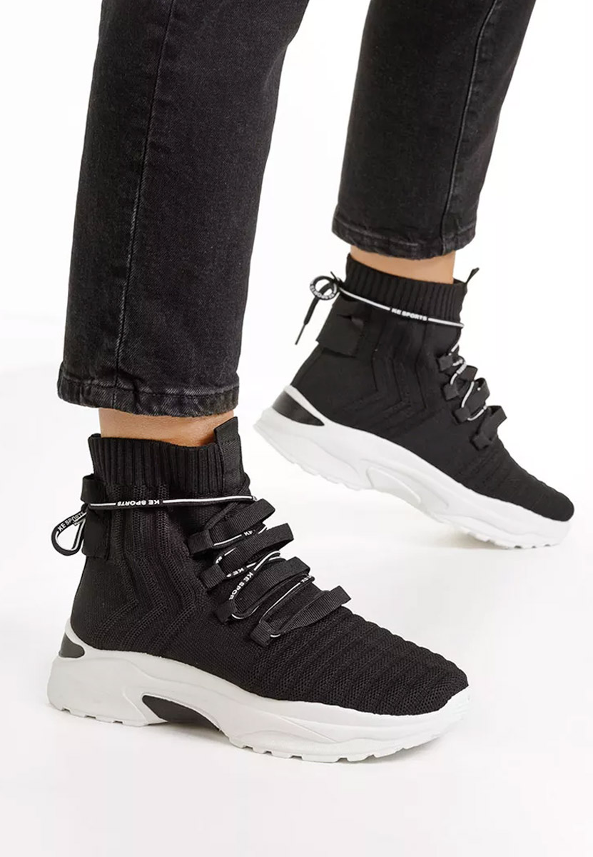 Černé ponožkové tenisky Karrie