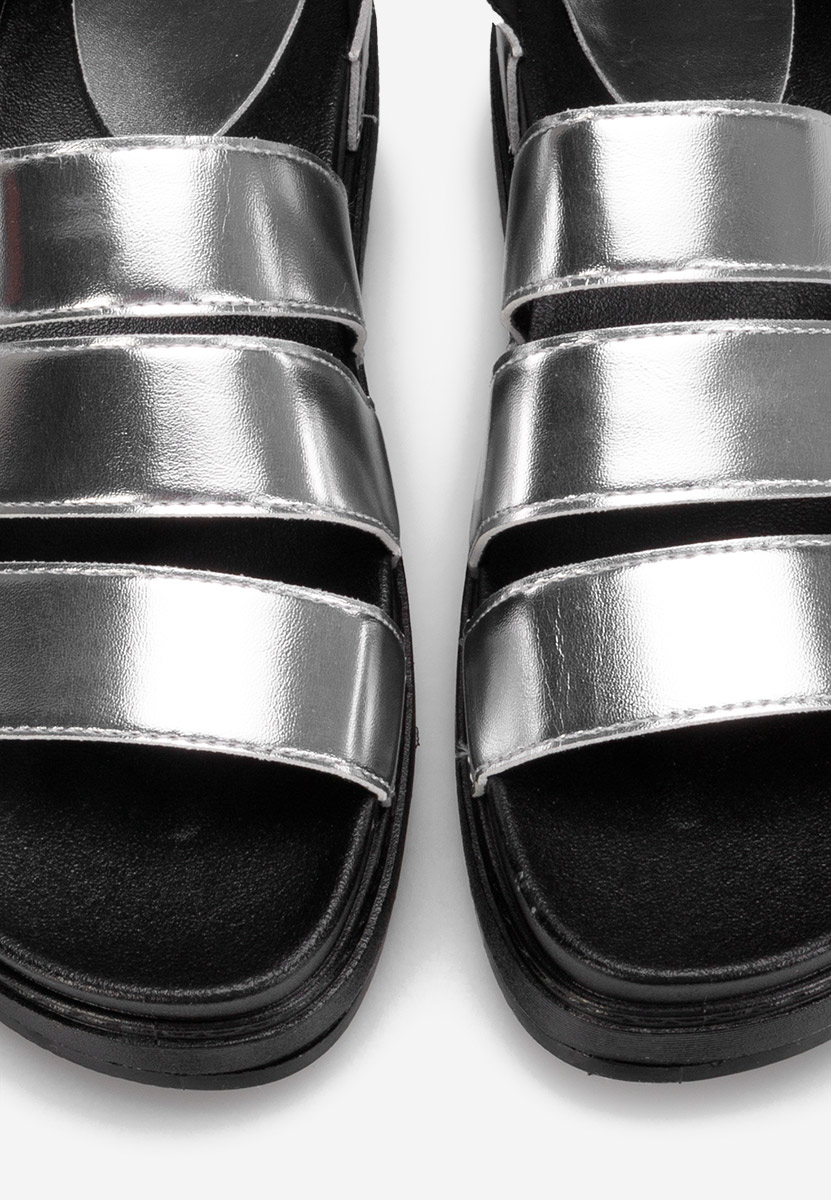 Stribrné sandály na platformě Ranya