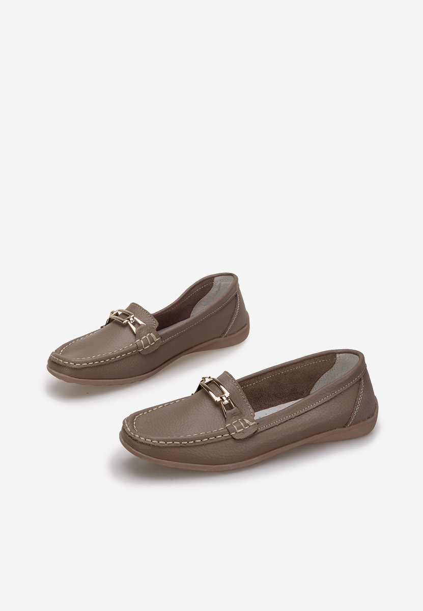 Khaki mokasíny dámské kožené Celetina