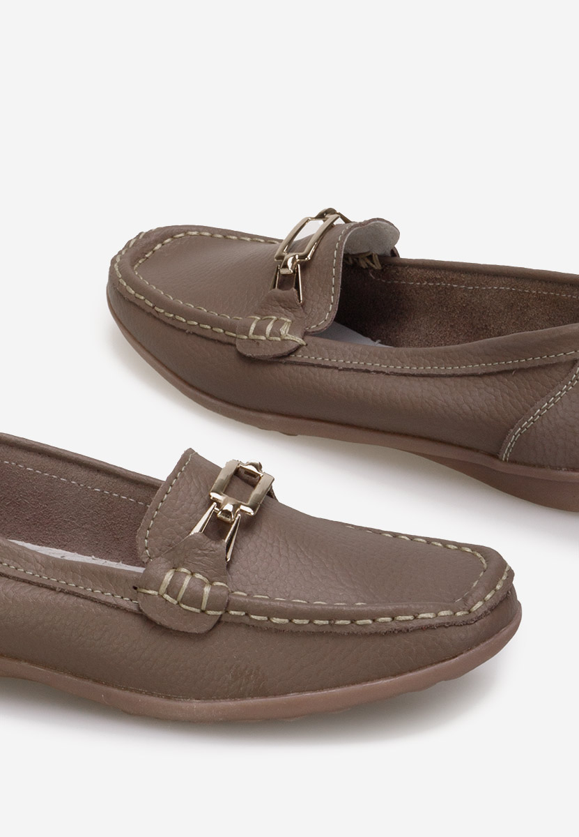 Khaki mokasíny dámské kožené Celetina