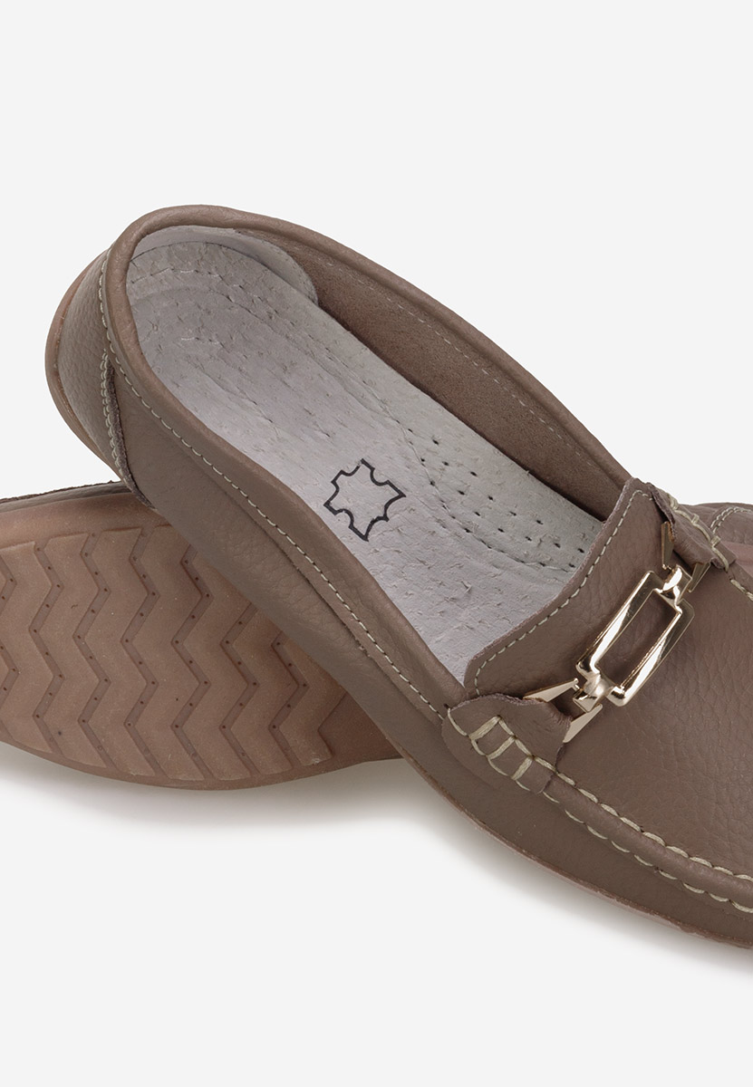 Khaki mokasíny dámské kožené Celetina