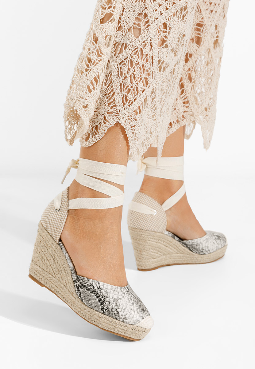 Šedé sandály espadrilky Vilena
