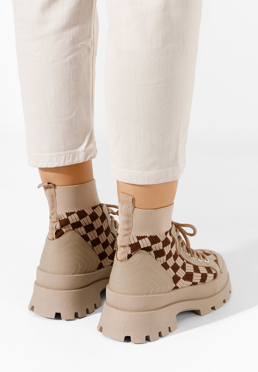 Khaki kotníkové tenisky Zendoria V2