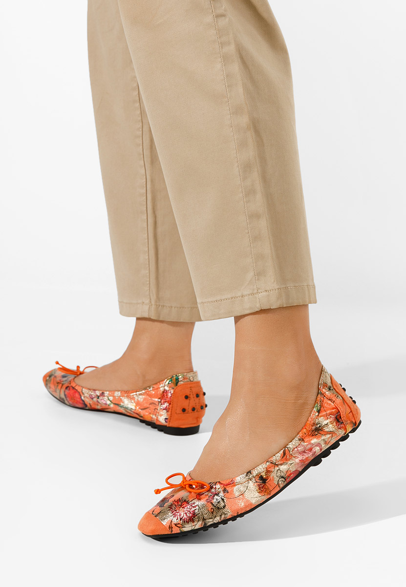Oranžové dámské baleríny Doriya V3
