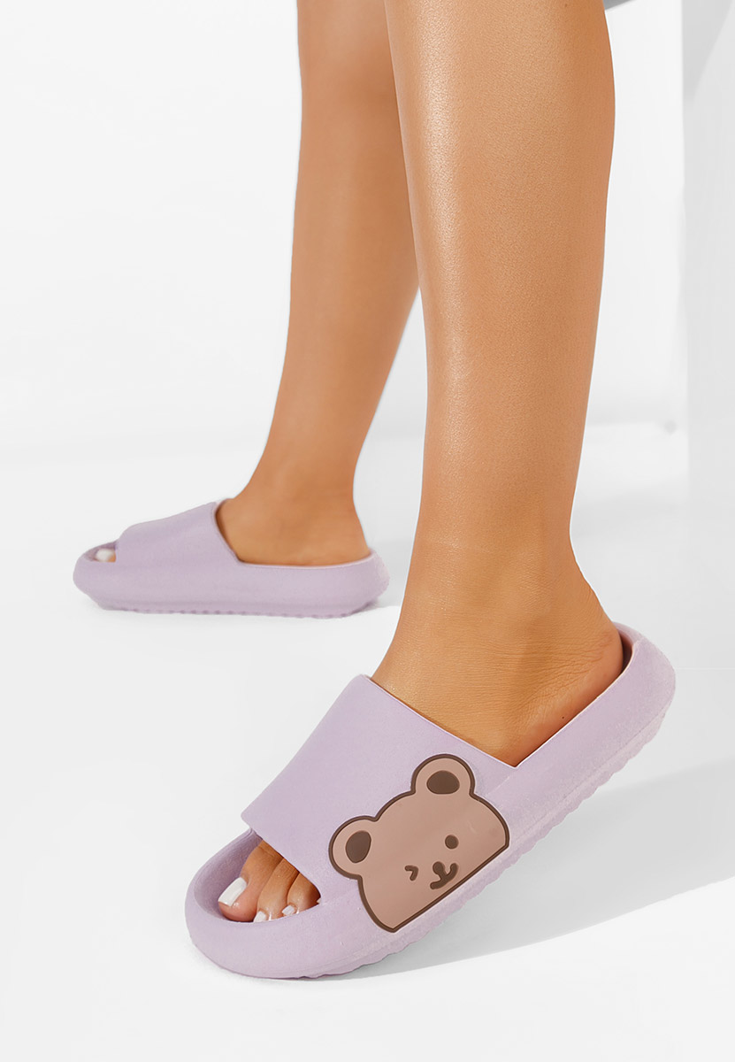 Fialové dámské letní pantofle Basilia