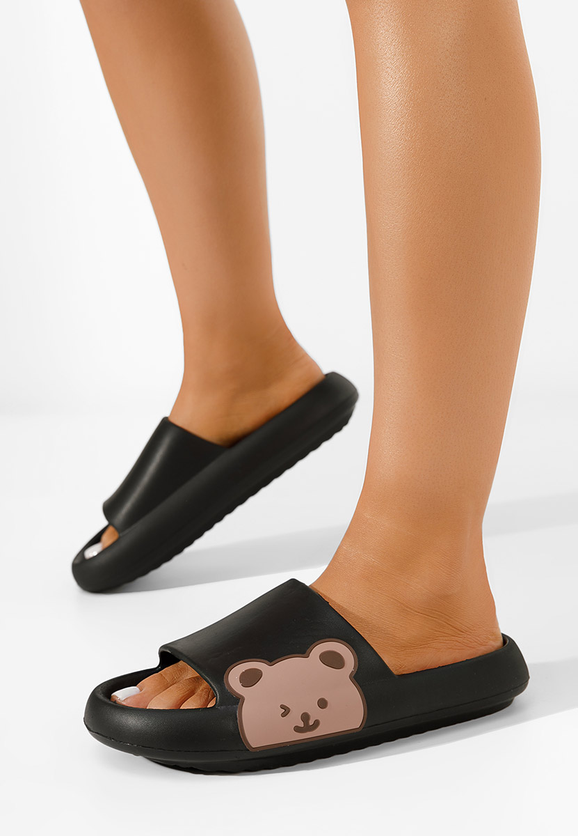 Černé dámské letní pantofle Basilia