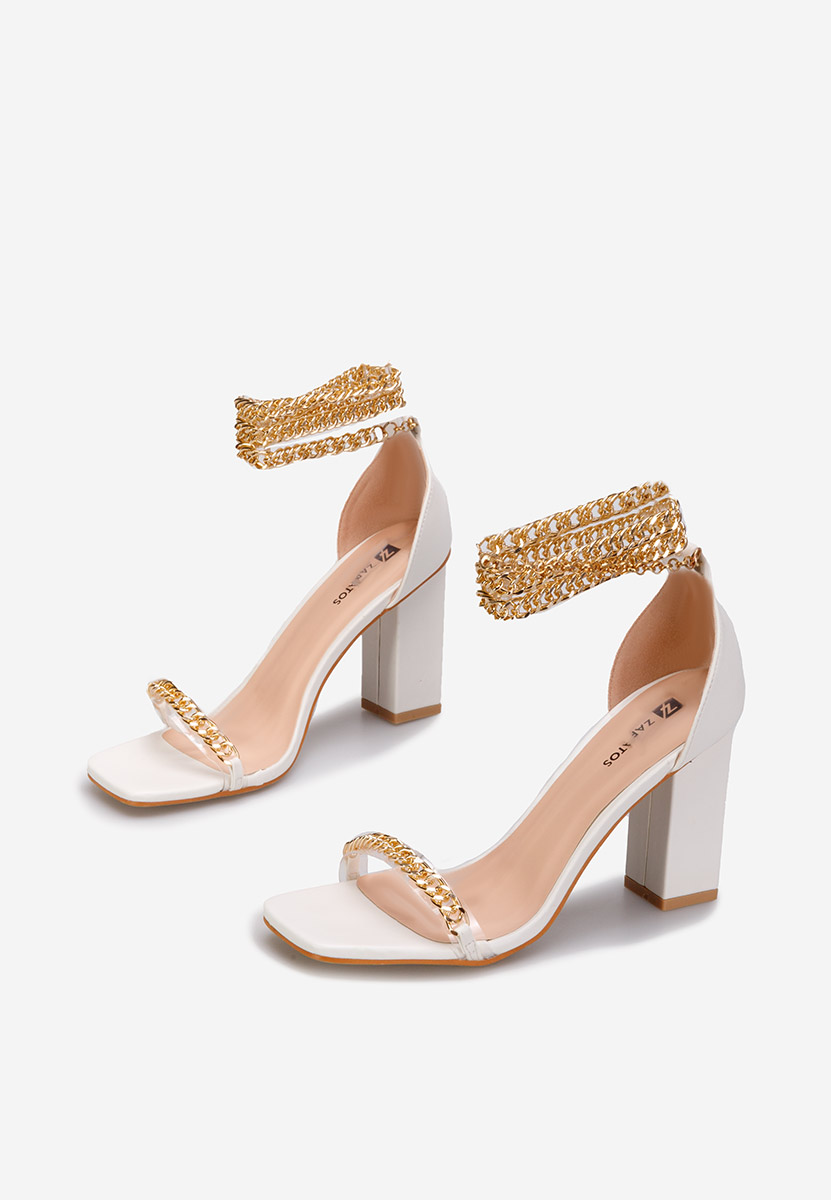 Bílé elegantní dámské sandály Alize