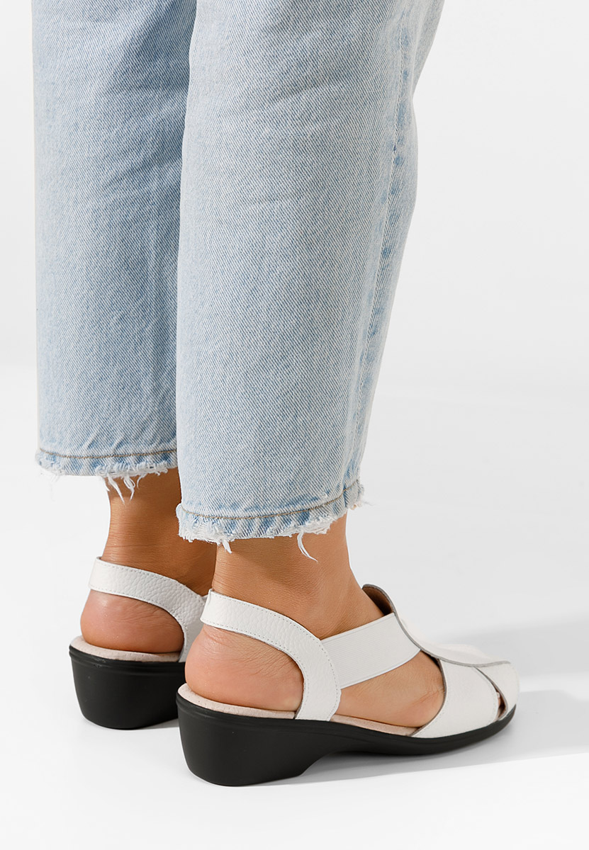Bílé sandály na podpatku Melona V4