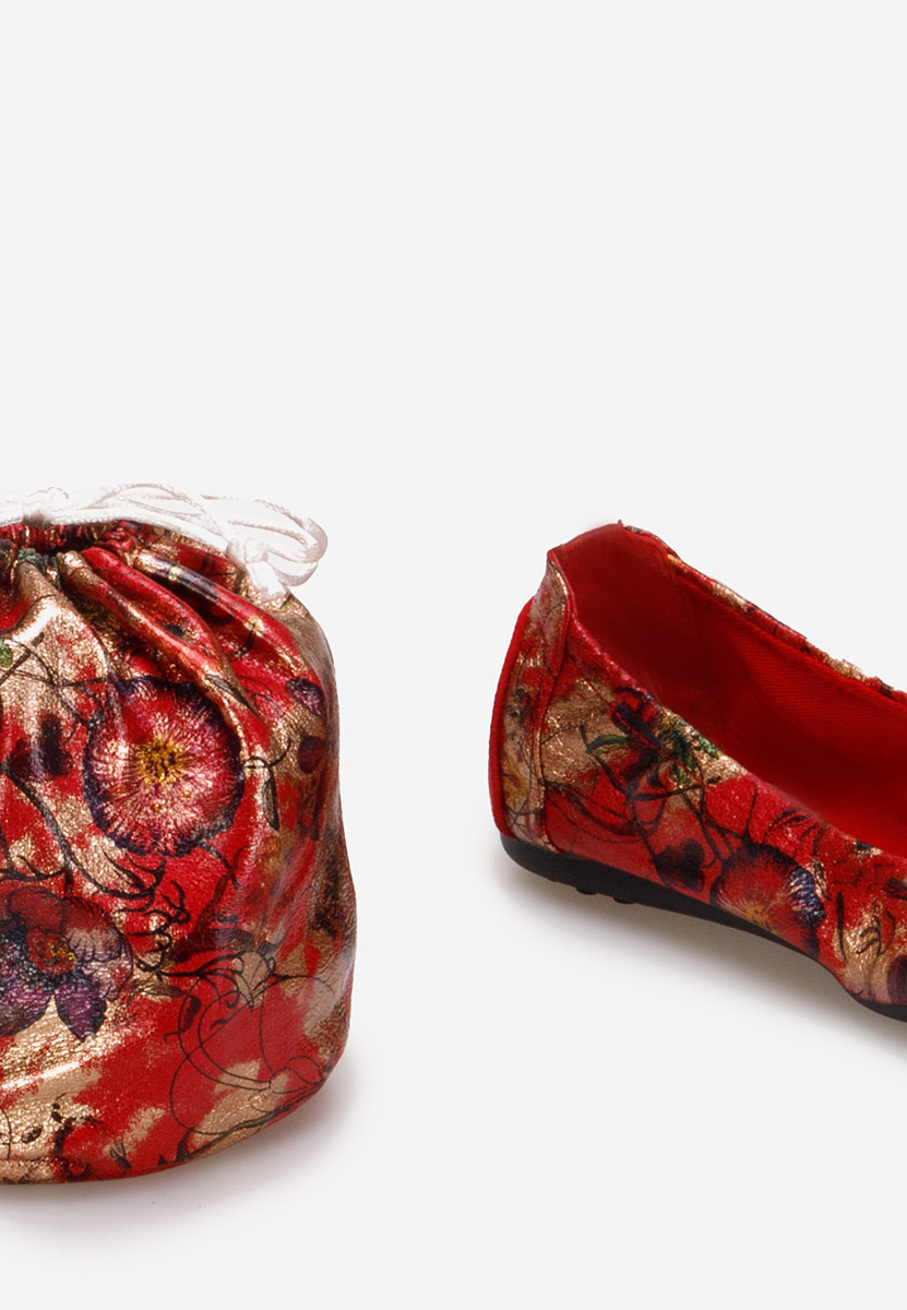 Červené dámské baleríny Doriya V2