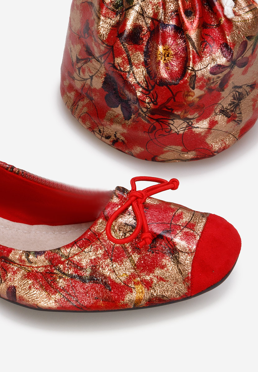 Červené dámské baleríny Doriya V2