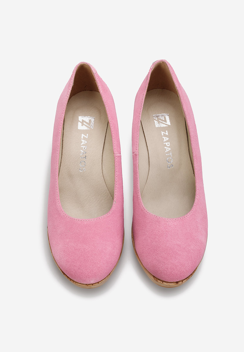 Ružové lodičky na klínku Zola V2