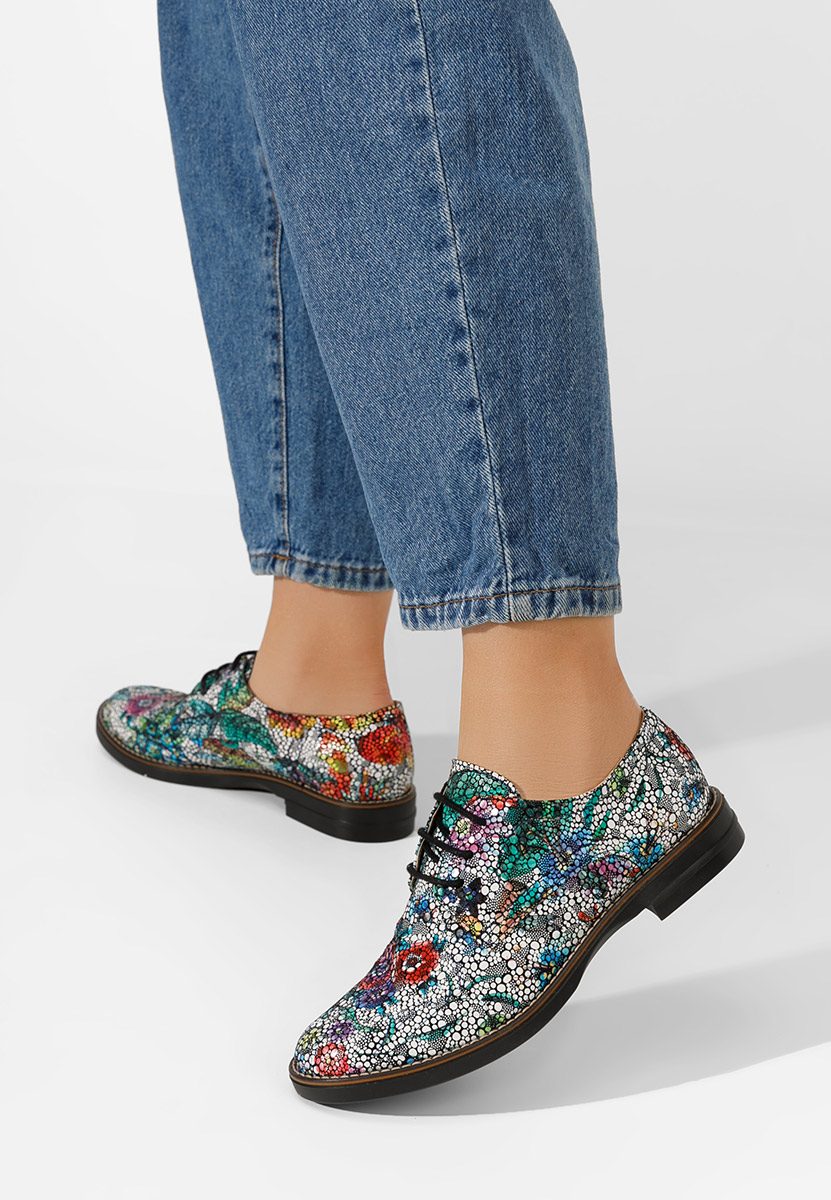 Viacfarebné kožené derby dámske Otivera V15