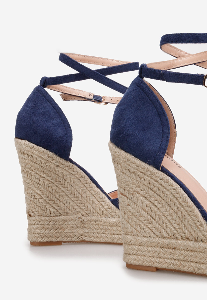 Modré sandály espadrilky Saniza