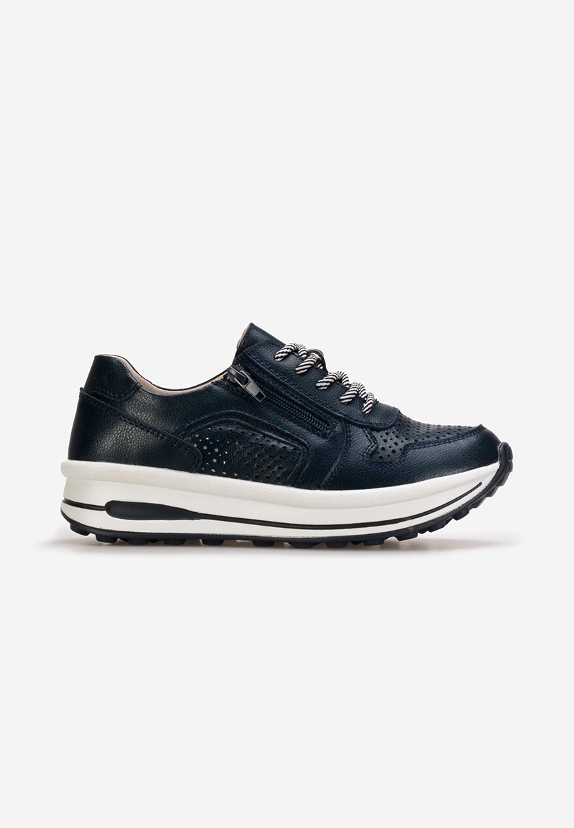 Tmavě modré kožené dámské sneakersy Cidra